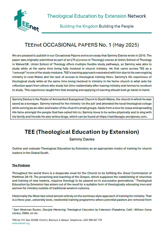Davies Theological Education by Extension